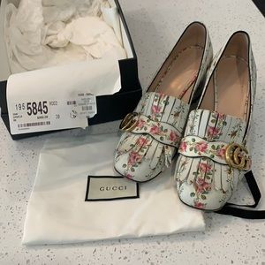 Gucci Floral Marmont Loafers